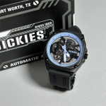 Dickies Wrist Watch Mechanical Movement Silicone Strap Black Dial Unisex