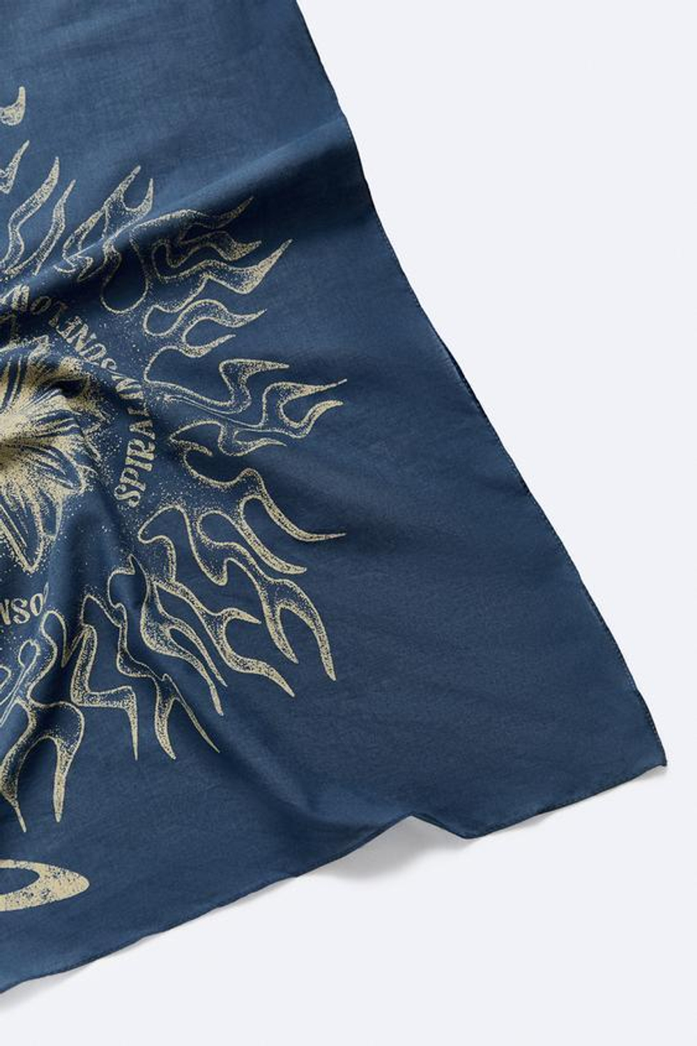 ZARA БАНДАНА С ПРИНТОМ, СИНИЙ