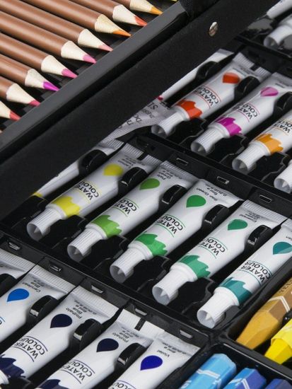 Чемодан для творчества 2х уровневый ЕДИНОРОГ РОЗОВЫЙ 145 предметов