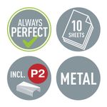 Степлер №10 металлический LEITZ "New NeXXt WOW", до 10 л., фиолетовый металлик, 55281062