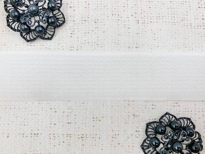 Велкро/липучка гибридная 2 в 1, ш. 4 см, белый