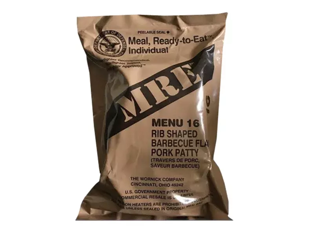 Индивидуальный рацион питания ИРП MRE Menu 1-24 США