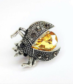 Брошь. Украшение  брошка "Жук". Символом перерождения, начала новой жизни