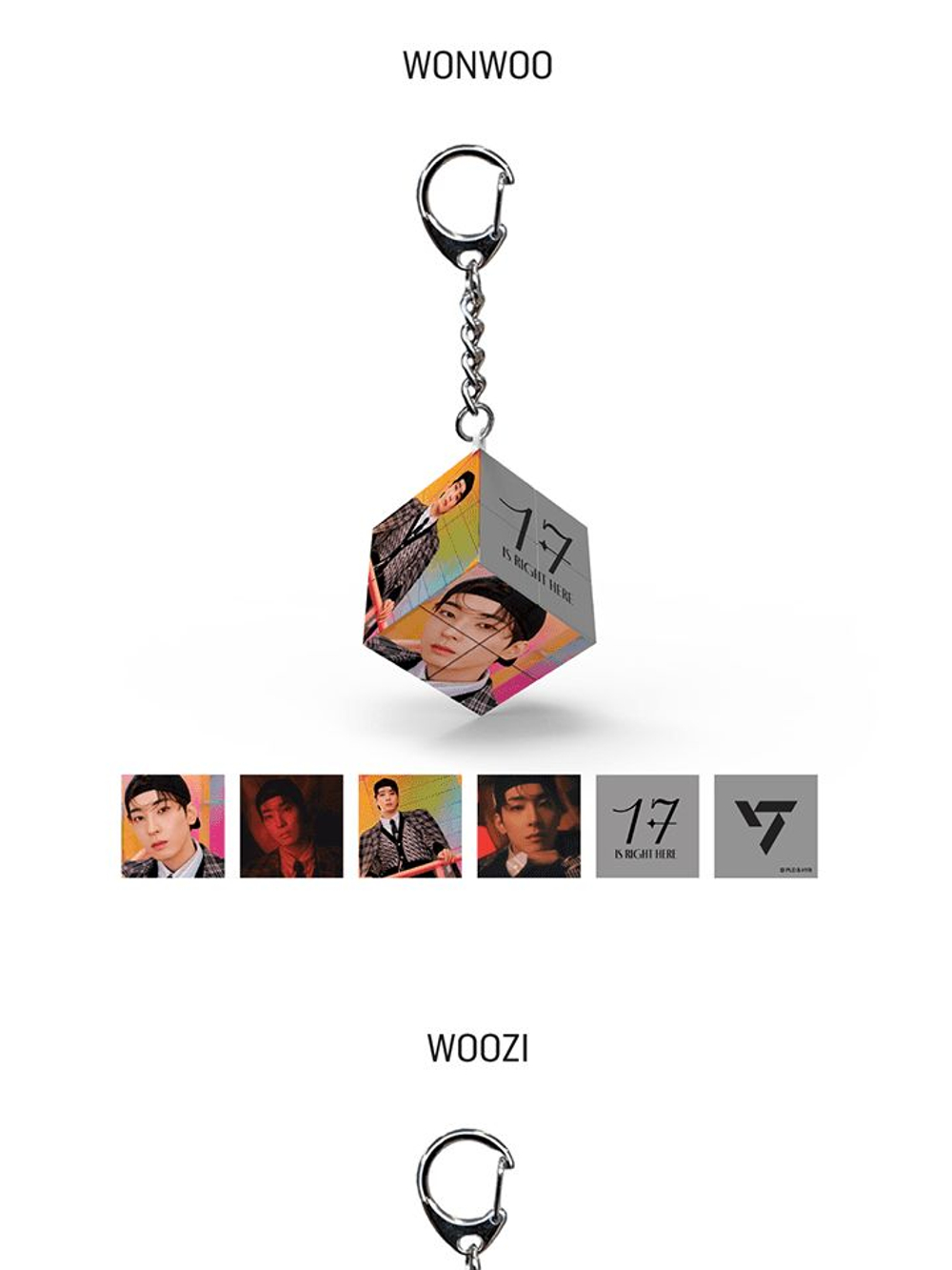 товары SEVENTEEN - 17 IS RIGHT HERE OFFICIAL MD MINI CUBE KEYRING SET