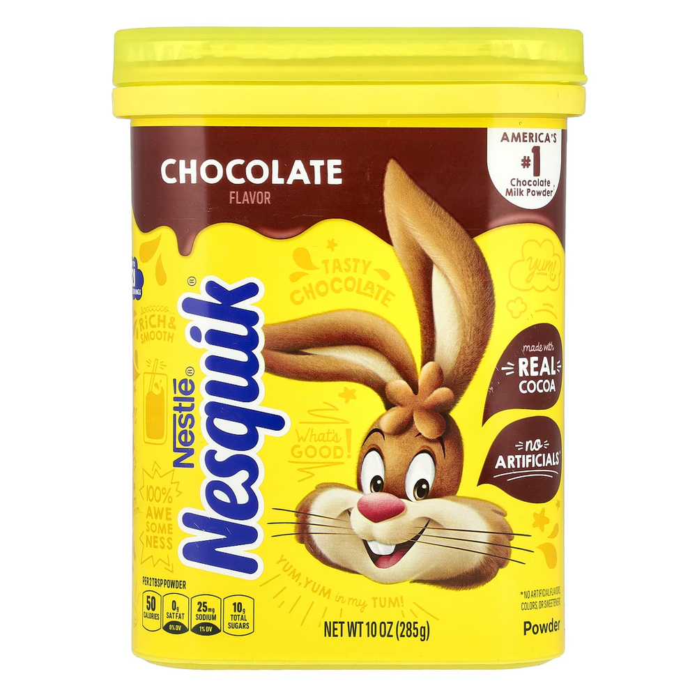 Nesquik, Nestle, порошок, шоколад, 285 г (10 унций)