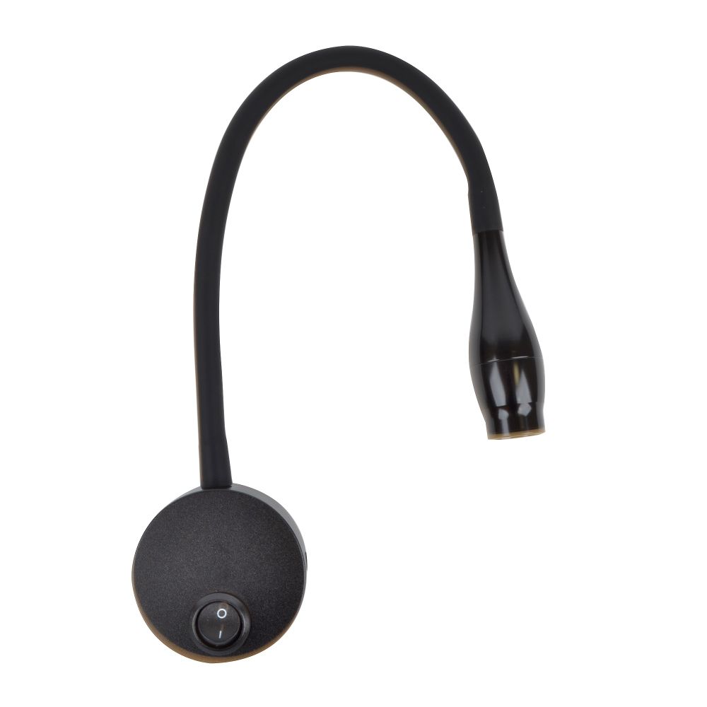 ULT-F22-3W-4000K IP20 BLACK Светильник светодиодный настенный гибкий для интерьерного освещения. 85-265В. Белый свет 4000К. Черный. TM Uniel