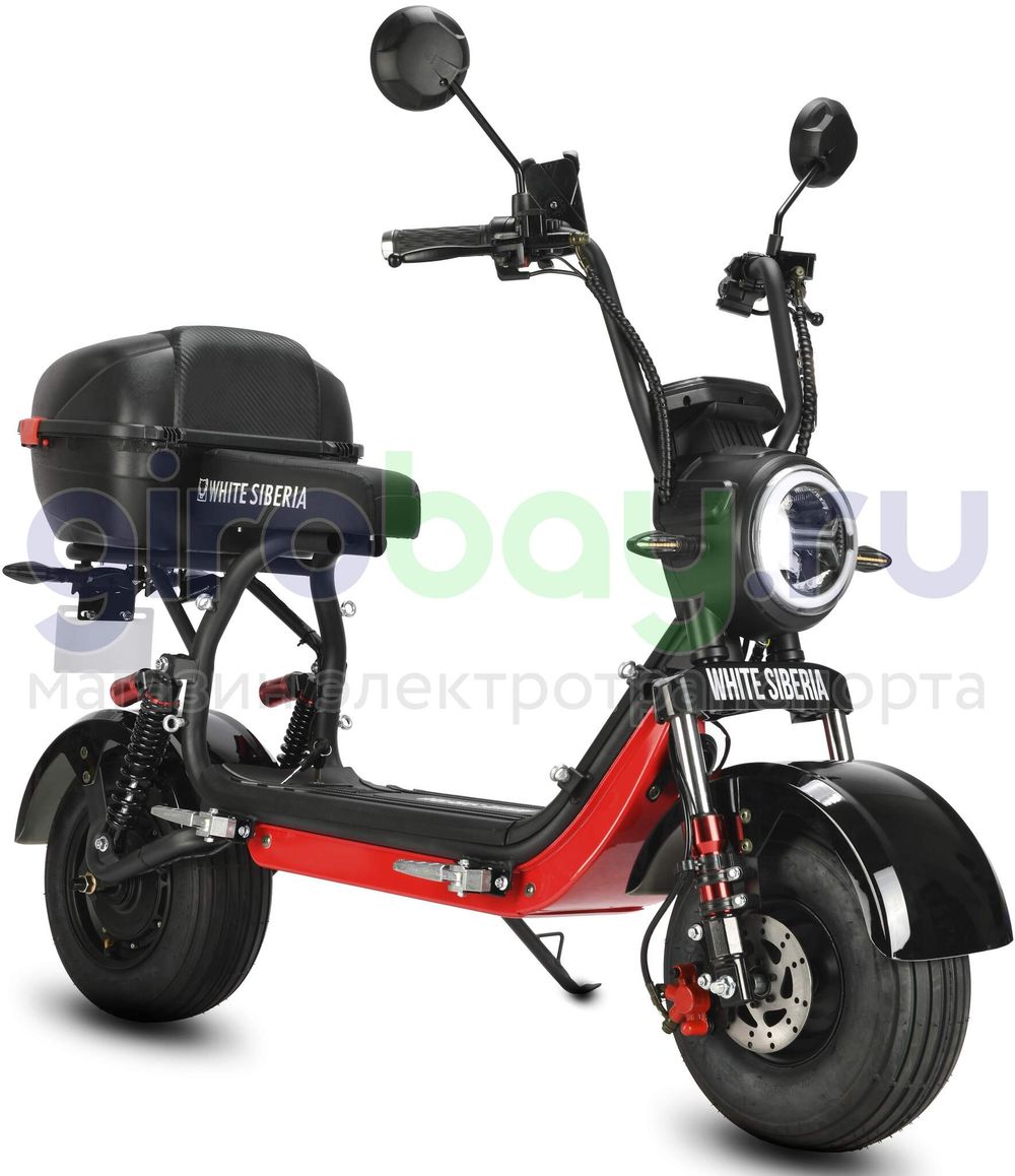 Электроскутер WHITE SIBERIA MINI R 2500w 3.0 (60V/21Ah) - Черный фото №4
