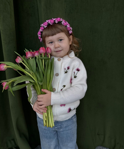 Кардиган с цветами детский