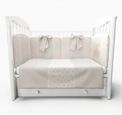 Набор в кровать для новорожденных Lollycottons Marsel, Кремовый