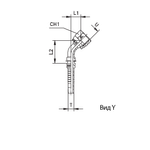 Фитинг DN 38 ORFS (Г) 2 (45) Interlock