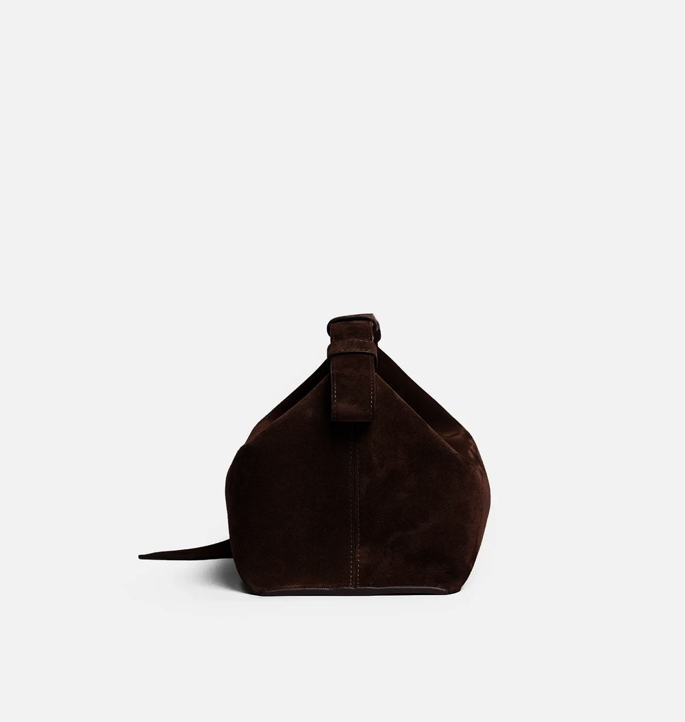 Сумка из натуральной замши BOBBI medium Fondant
