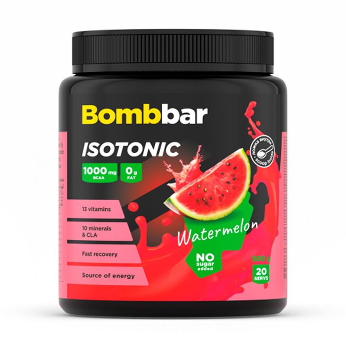 Изотоник со вкусом арбуза, Isotonic watermelon, Bombbar, 500 гр