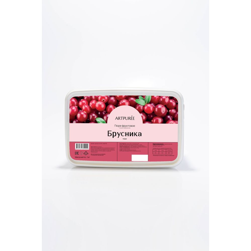 Пюре фруктовое БРУСНИКА, 250 гр ARTPUREE