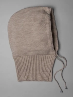 Капор женский вязаный бежевый