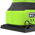 Плоская шлифмашина акк. Greenworks G24SS14, 24V, 115x140мм, 5500 об/мин, ампл. 1,6 мм,1х2Ач,ЗУ,кор (3100507CUA)