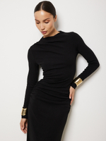 Платье вечернее праздничное длинное с драпировкой