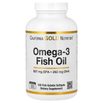 California Gold Nutrition, рыбий жир с омега-3, 120 капсул из рыбьего желатина (1250 мг в 1 капсуле)