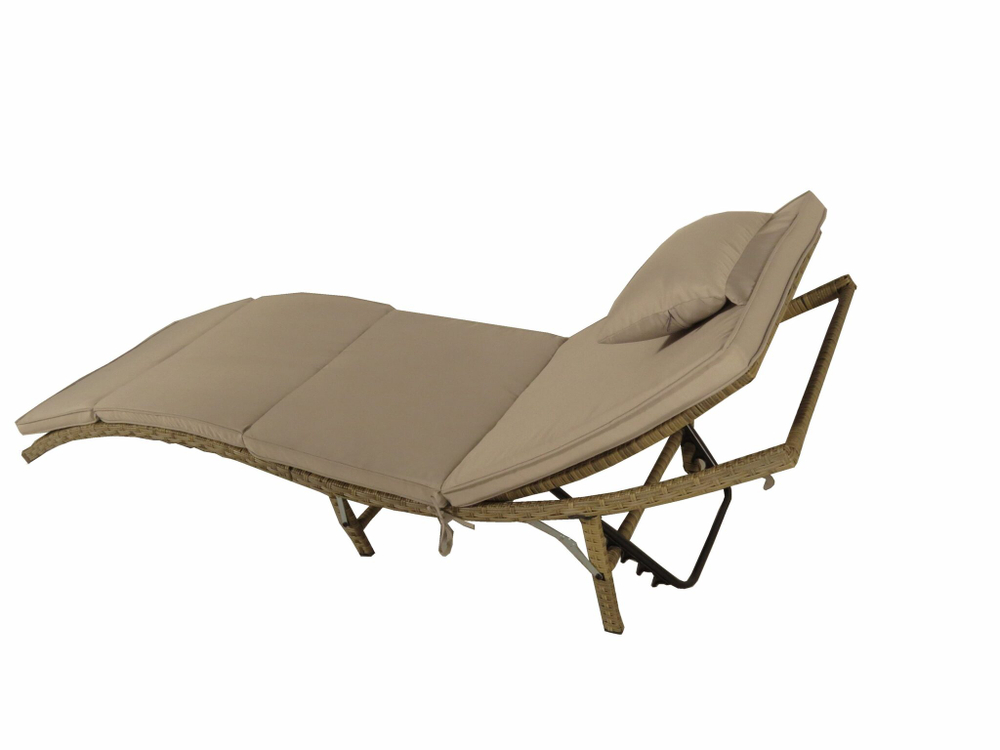 Шезлонг складной из искусственного ротанга Ливерпуль цвет Greige