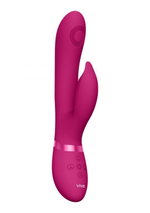 Розовый вибромассажер-кролик Aimi - 22,3 см.