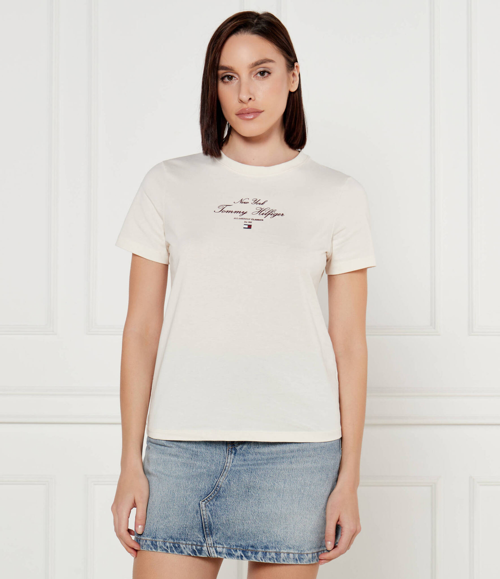 Футболка Tommy Hilfiger - экрю(WW0WW43895)