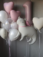 Сет шаров «Кошечка с бантом»