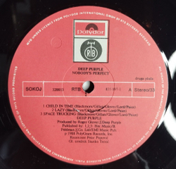 Винтажная виниловая пластинка LP Deep Purple Nobodys Perfect (Югославия 1988)