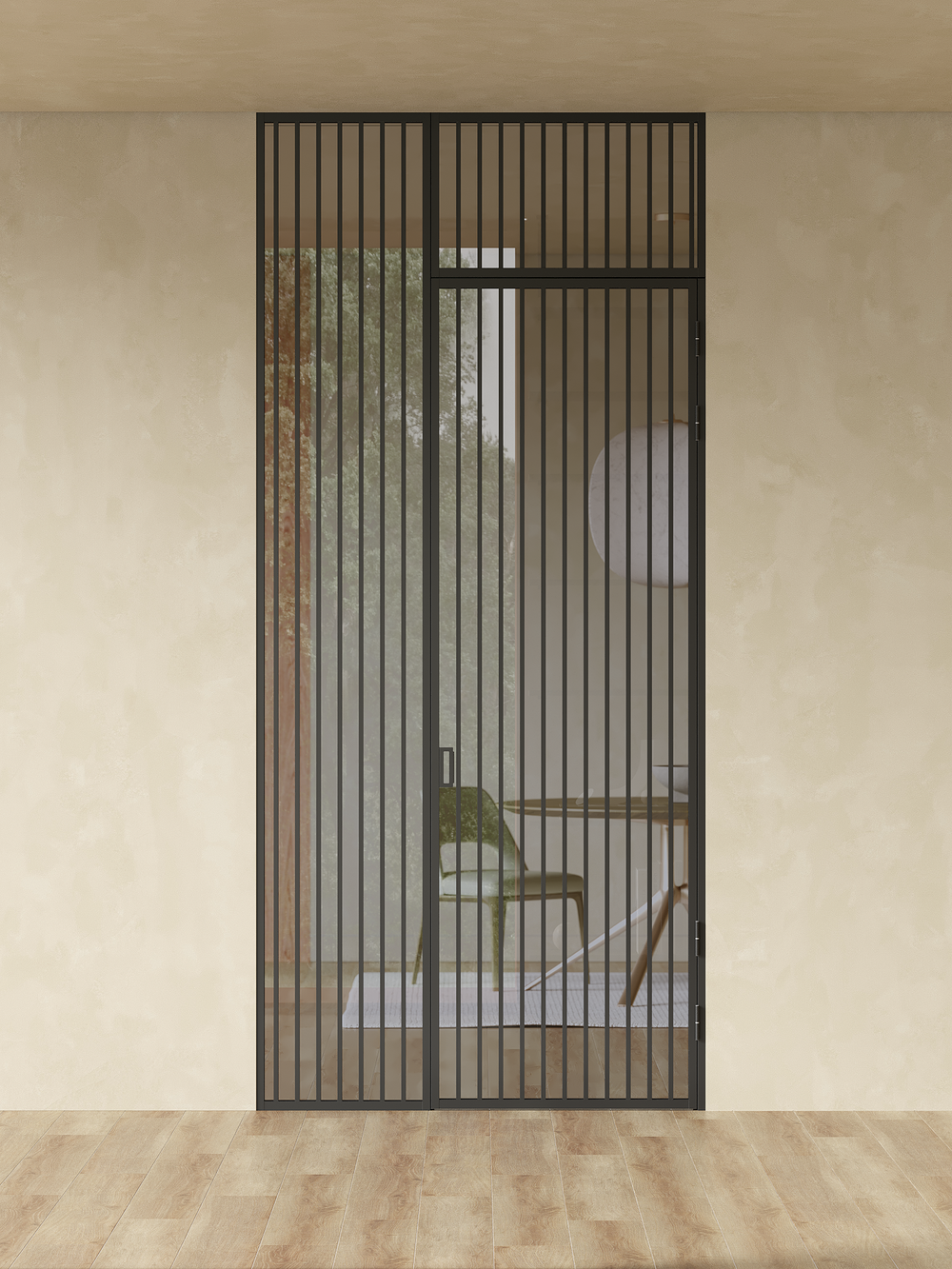 Распашная алюминиевая перегородка Minoli 13