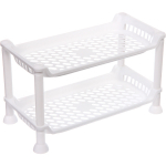 Этажерка настольная универсальная «БИСКОТТИ», цвет белый, две секции, 17.5*34*20см