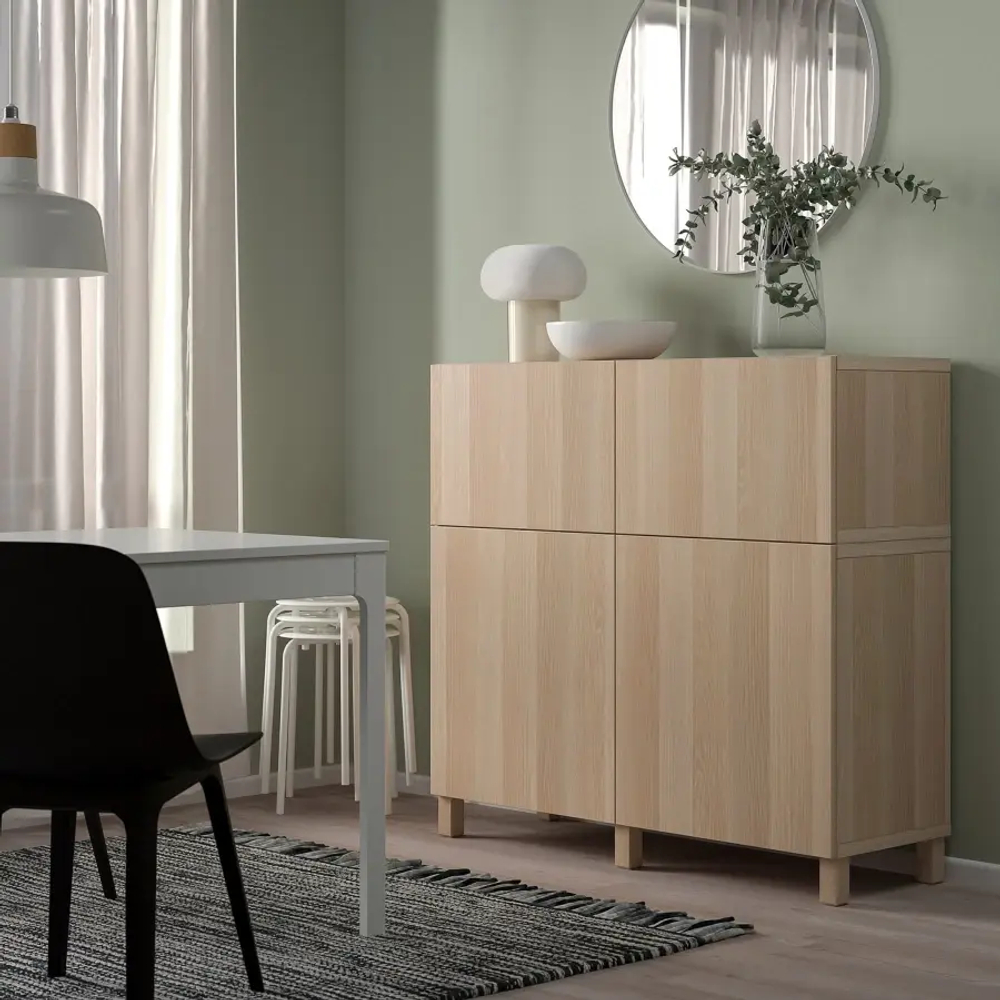 Комбинация для хранения - IKEA BESTÅ/BESTA/ БЕСТА/БЕСТО ИКЕА, 120x42x112 см, коричневый,