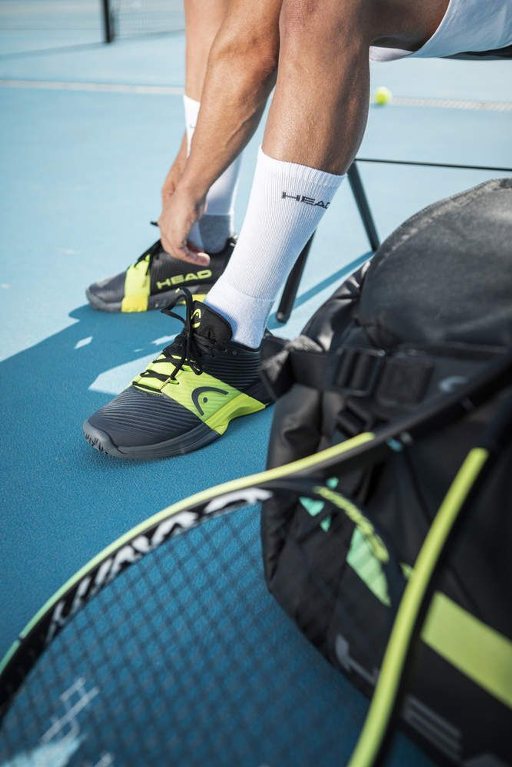 Мужские кроссовки теннисные Head Revolt Pro 4.0 Men - черный, желтый