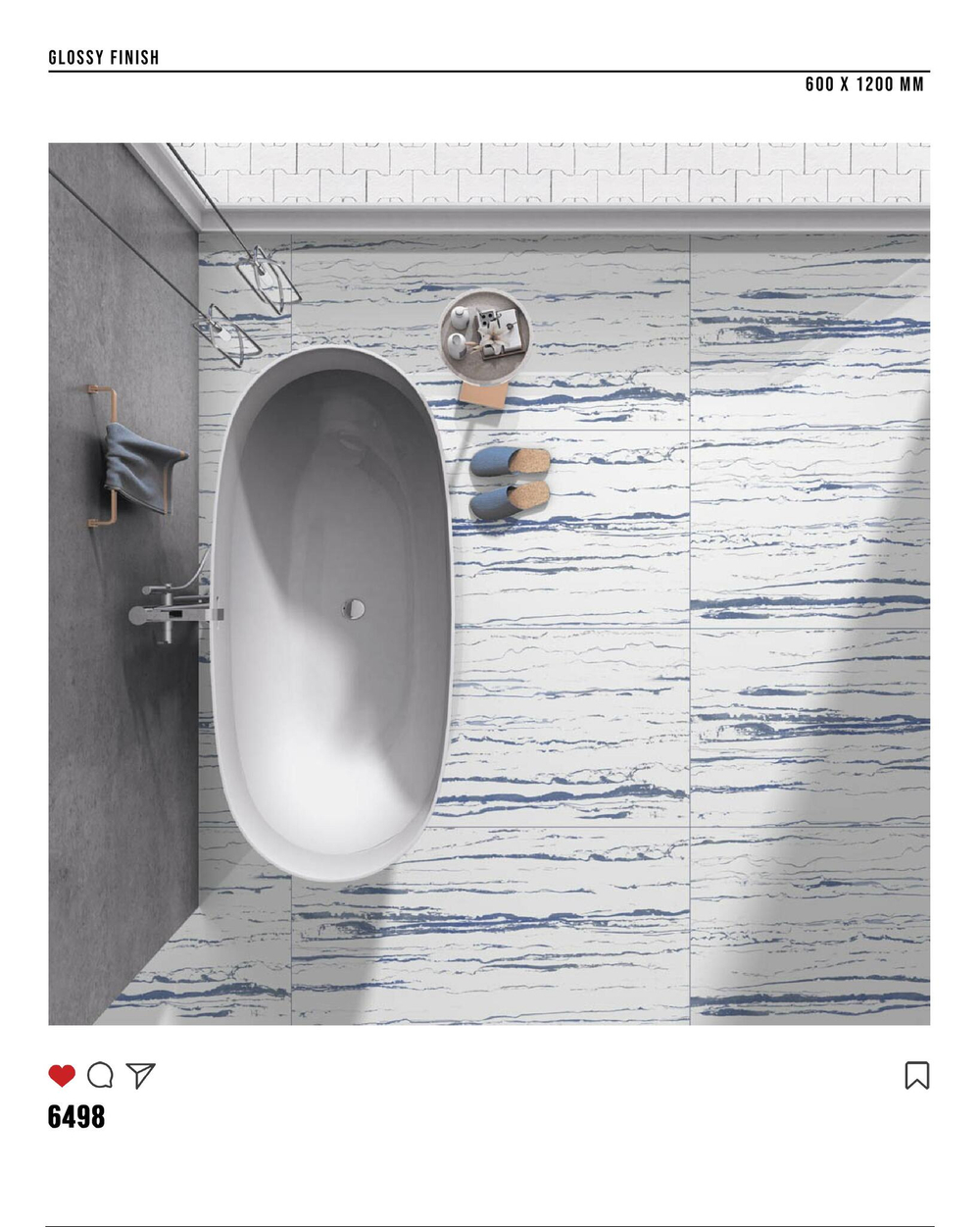 Керамогранит glossy №6, 60х120, 6498