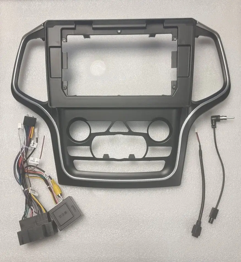 Комплект рамки с разъёмами 10" Jeep Grand Cherokee WK2 2013-2022 взамен 8.4" экрана (большая рамка) - Car-Smart 9564F3