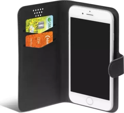 Чехол универсальный с флипом для смартфона с экраном 6"-6,3" DF Universal-13 (black)