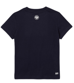 Футболка для мальчика теннисная Lacoste Sport Roland Garros Edition Badge T-shirt - navy blue