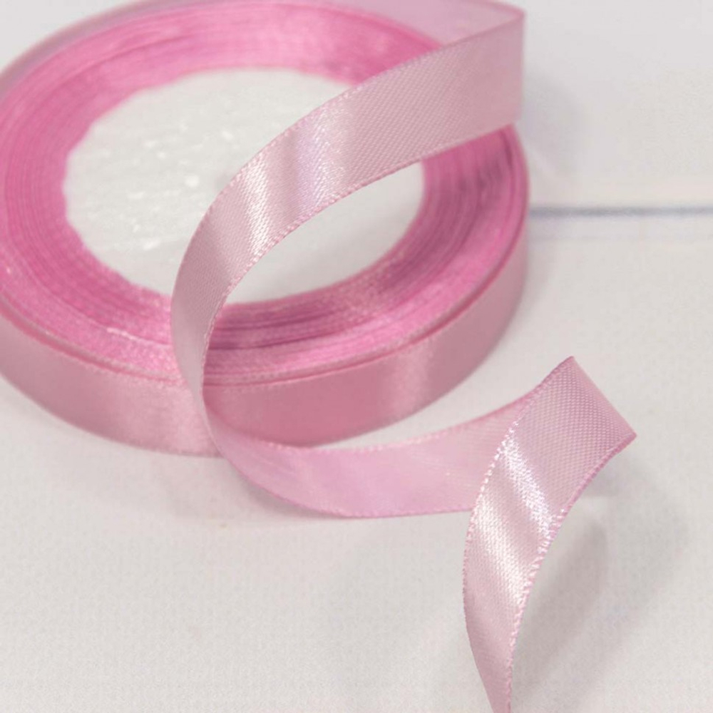 Лента Атласная 1,5см х 28м Сатин (Розовый)
