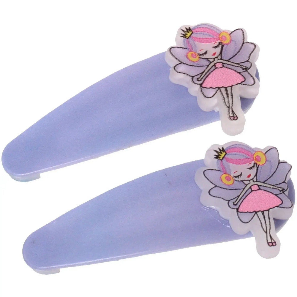 Зажимы для волос детские 2шт «Happy smile», фея, микс 4 цвета, 5*2см