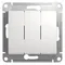 Выключатель 3-кл. СП Glossa 10А IP20 (сх. 1+1+1) 10AX механизм бел. SE GSL000131