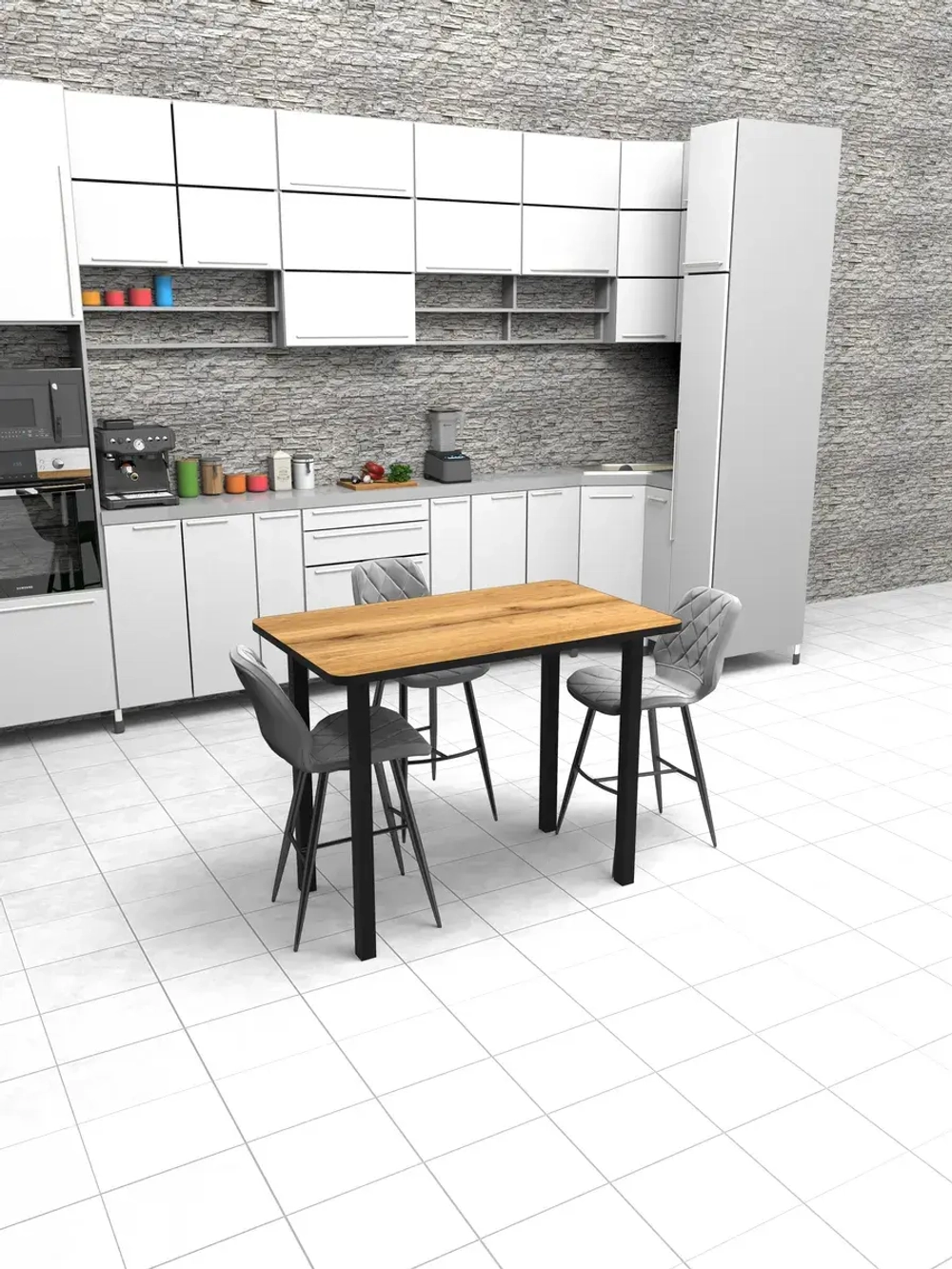 Обеденный стол "Дуб Вотан" 90x60 см