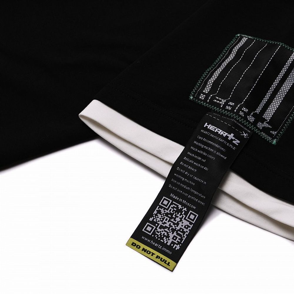 Футболка Heartz «Amane» Layered Kimono Черная