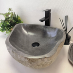 Раковина из речного камня RS-63397 (50*42*16) 0123