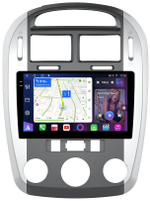 Магнитола для KIA Cerato 1 2004-2008 (кондиционер, аварийка внизу) - FarCar BM046M монитор 9.5" QLED на Android 14, TS10, 4+32Гб, CarPlay, 4G SIM-слот