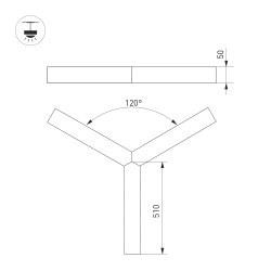 Светильник SP-RAYS-3-HANG-5050-510-34W Day4000 (SL, 120 deg, 230V) IP33 1700lm (Arlight, Металл) 049205