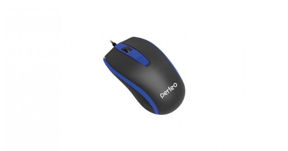 Мышь проводная Perfeo PF-383-OP-B/BL Profil Black/Blue