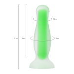 Зеленая светящаяся в темноте анальная втулка 10см ToyFa Beyond Victor Glow 873011