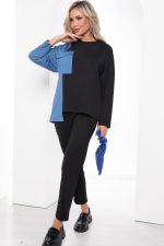 Костюм Дизайр (черно-синий) К10867 LT Collection