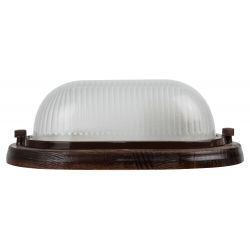 Светильник ЭРА НБО 04-60-021 Кантри дерево/стекло IP54 E27 max 60Вт 232х140 овал орех