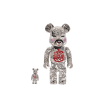 Дизайнерские игрушки BE@RBRICK x ACU x JAHAN LOH god of wealth silver 1000%400%100%, 1304404-601988669