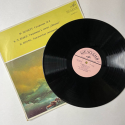 Винтажная виниловая пластинка LP Государственный Симфонический Оркестр СССР, Пауль Клецки, Ф. Шуберт, К. М. Вебер, И. Брамс (СССР 1977)