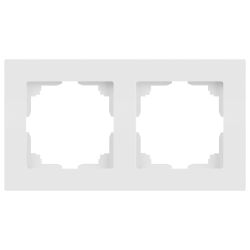 Рамка для розеток и выключателей Intro Accent 6-502-01М на 2 поста, СУ, белый матовый | Intro