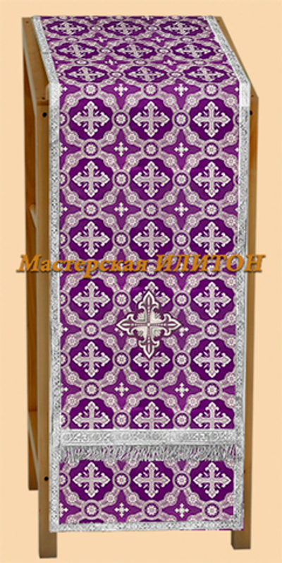 Аналойник фиолетовый с серебром из шелка